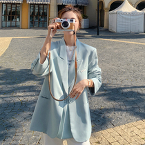 Advanced sense Net red suit jacket women spring and autumn 2021 new design sense niche casual explosive suit jacket