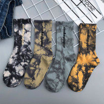 New Zdyeing Socks Children Spring Summer Mens Midbarrel Socks Chains Damp Personality Mesh Red with pure cotton sports long socks