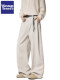 Wassup Tenet American Retro Pleated Straight Casual Pants for Men, Autumn Trendy Brand Couple Loose Wide-Leg Trousers
