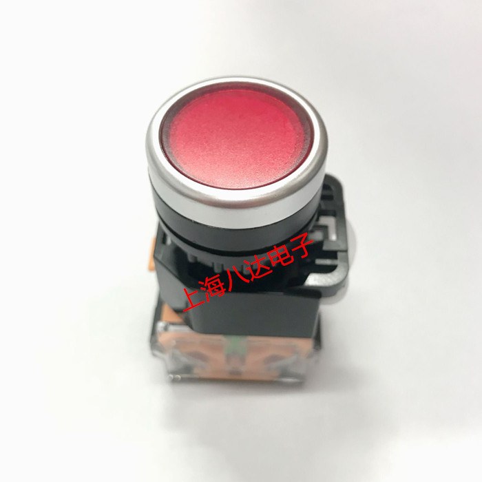 Flat head push button switch Start button LA38-203 209B Ф22mm lockless self-locking red green