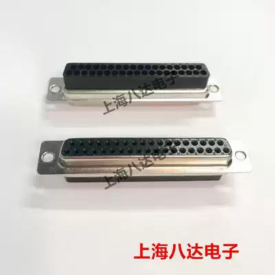 DB37 core pin hole male and female head two rows of welding-free joints with small black clip type metal terminal