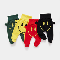 Baby pp pants spring and autumn newborn big butt pants baby Haren pants autumn wear thin trousers Cotton