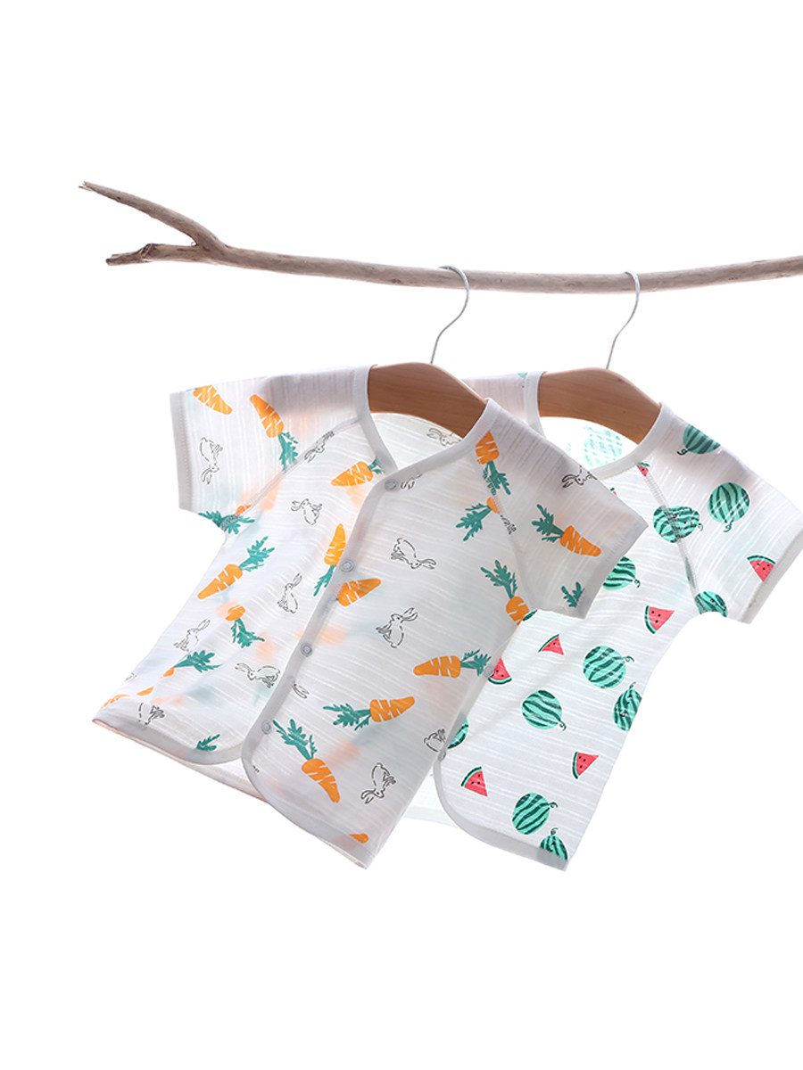 Newborn Short Sleeve Blouses Pure Cotton Boy Clothing Summer Thin-shirt Baby half sleeves ultra-thin breathable 0-2-year-old 1