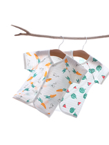 Newborn short-sleeved coat cotton baby clothes summer thin cardigan baby half sleeve ultra-thin breathable 0-2 years old 1