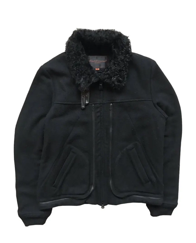 Undercover06Aw'Guruguru' Wool Fur Jacket Lamb Fur Collar Jacket Autumn and Winter