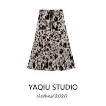 (Cow skirt) cold wind skirt women 2020 new high waist Joker long A- line dress