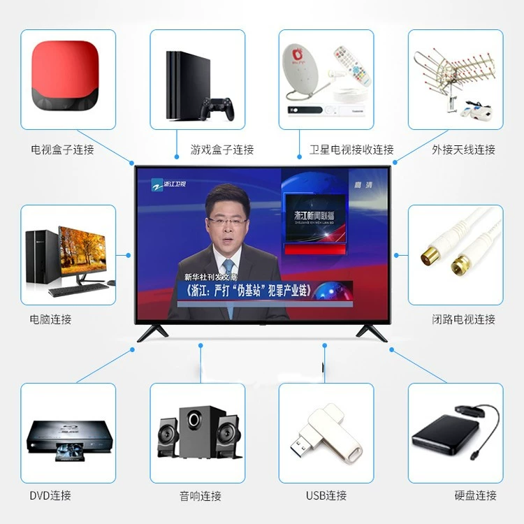 LCD TV 19 21 22 24 32-дюйм смарт сеть Wi-Fi HD 4K для пожилых людей маленький ТВ