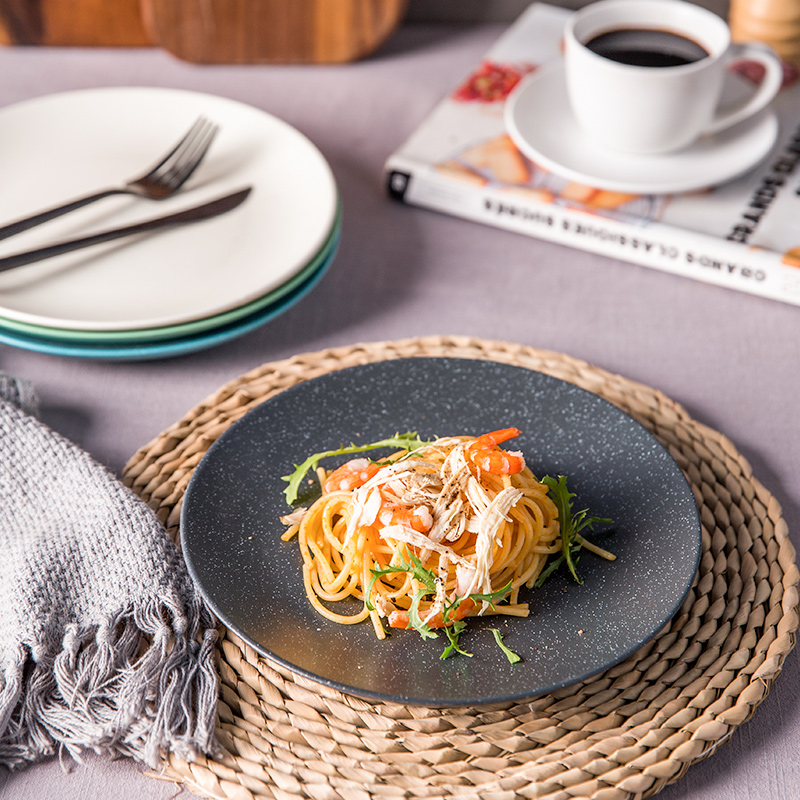 Namely the content ceramics steak plate flat dish plate household creative ceramic dishes Nordic breakfast tray, western - style food dish