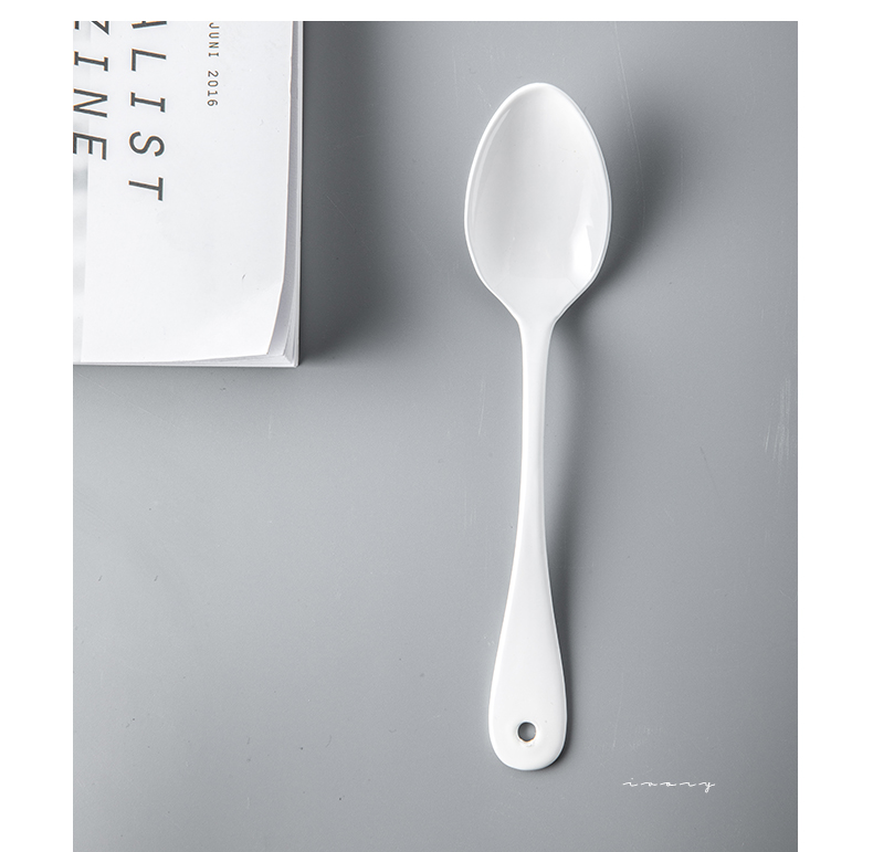 The content system of Japan post staff as high mulberry white enamel metal knife and fork spoon enamel dessert spoons fork white pony