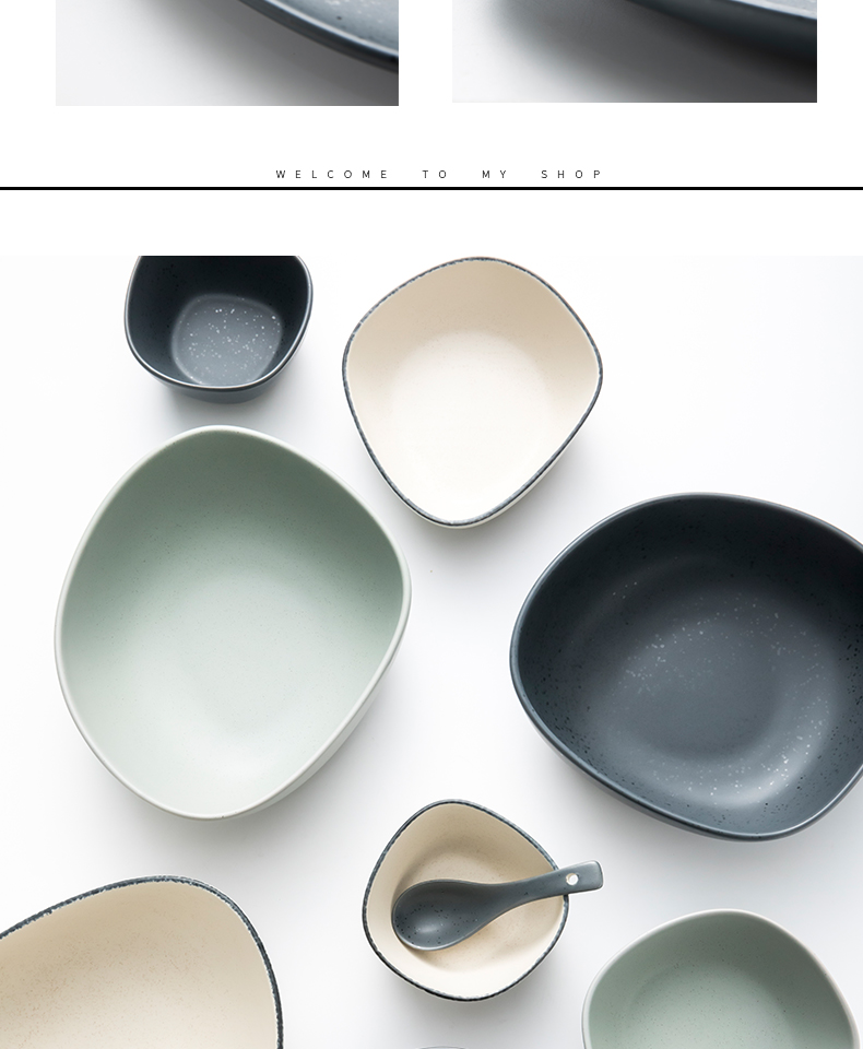 Namely material ceramic bowl of individual creativity Nordic home mercifully rainbow such as bowl noodles in soup bowl dishes eat rice bowls, lovely job