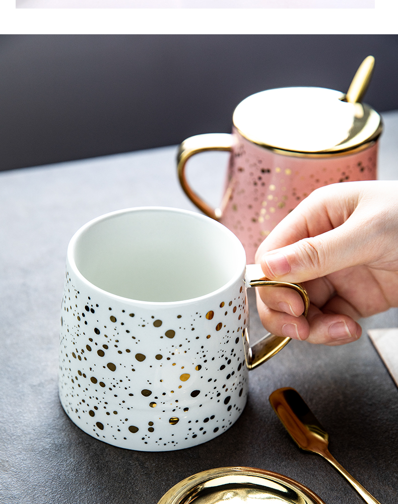 The content of household coffee cup men 's and women' s creative move cups ceramic keller CPU trend picking cups