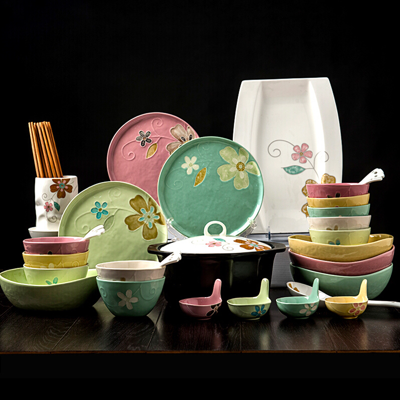 It things Japanese home dishes dishes combination suit creative contracted ceramic tableware dishes chopsticks sets