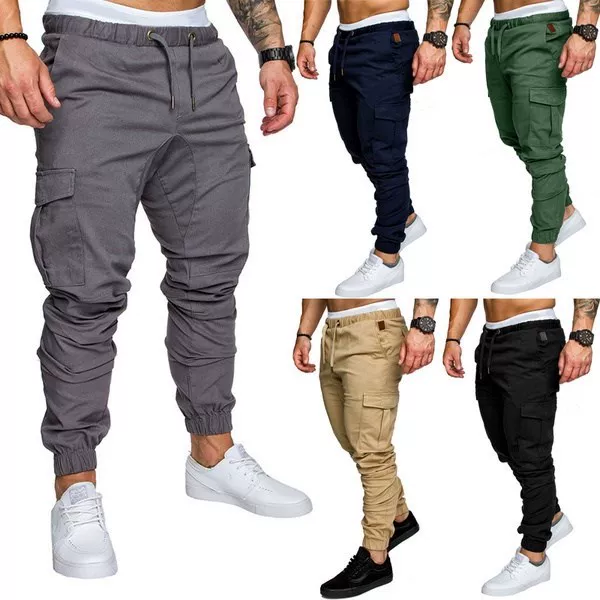 [мужские брюки Male Pants Slim Khaki Men Joggers]