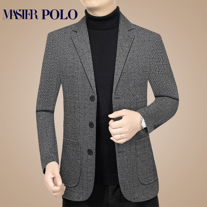 Paul's New Autumn and Winter Business Casual Suit Jacket for Men, Middle-Aged Dad's Casual High-End Brand Suit, Single Suit