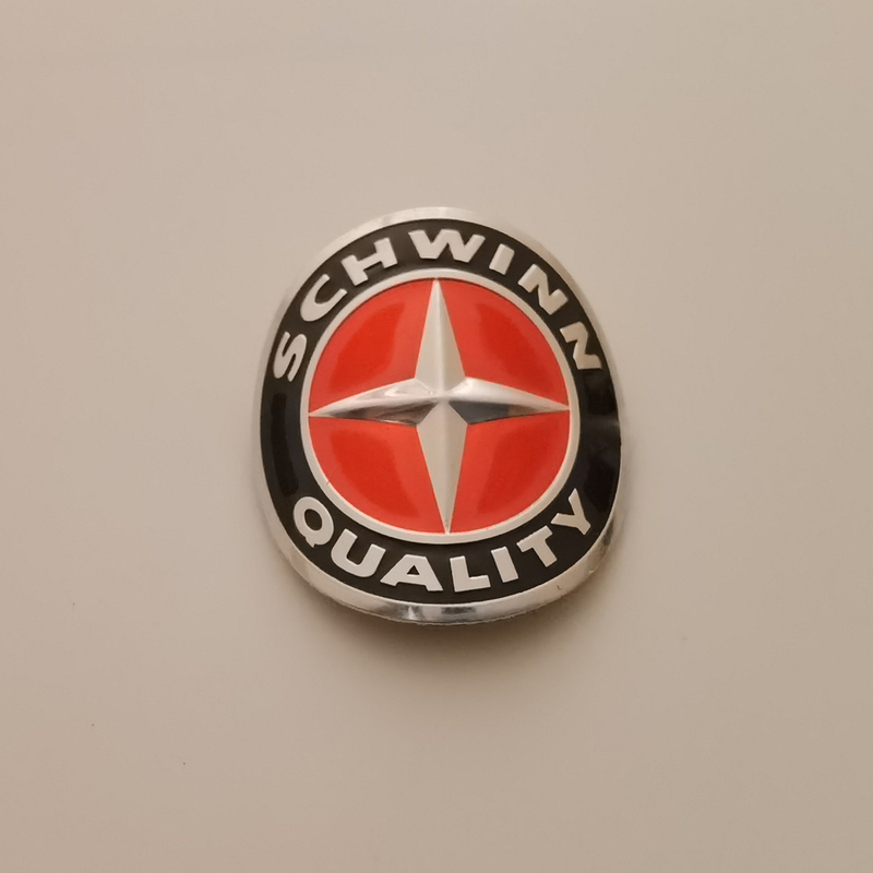 American Shiwen Schwinn Mountain Road and Other Bicycle Front Tube Labels, Metal Stickers
