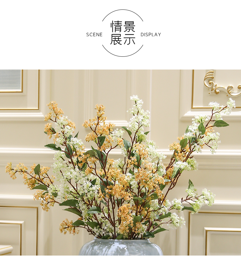 Jingdezhen of large vases, ceramic simulation dry flower adornment I and contracted sitting room porch Chinese flower arranging furnishing articles