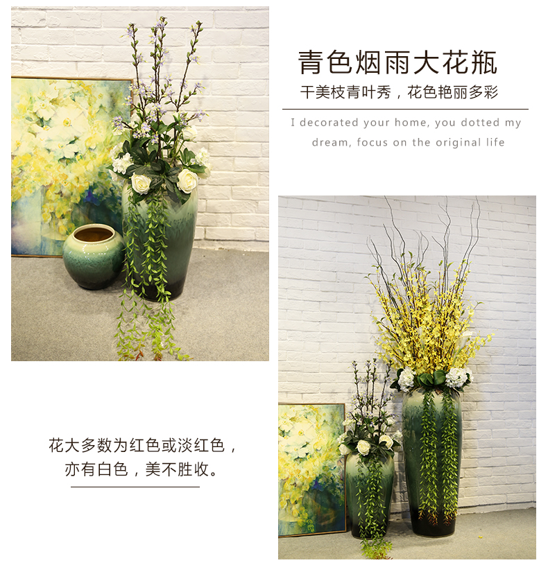 Jingdezhen ceramic vase of large hotel lobby decoration floral stores the lobby between example flower receptacle