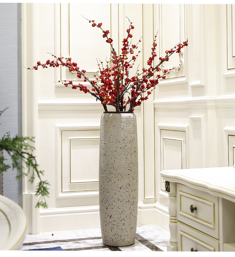 I and contracted dry flower arranging flowers decorate the place to live in the sitting room ground ceramic large vase European creative floral outraged