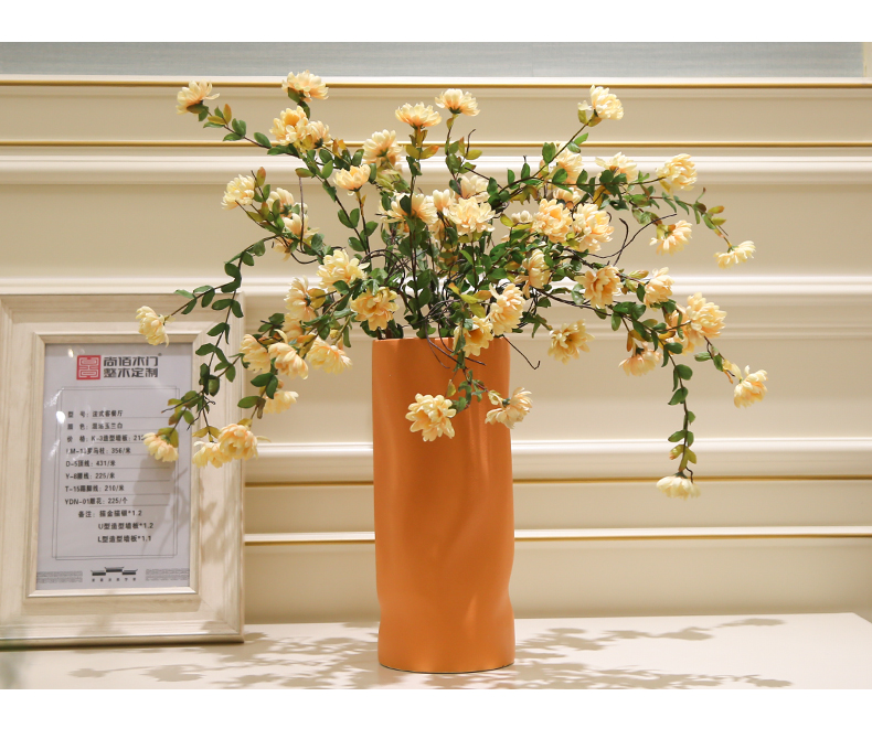 Nordic light key-2 luxury morandi irregular vase furnishing articles TV cabinet ceramic flower arrangement is the sitting room porch table decoration