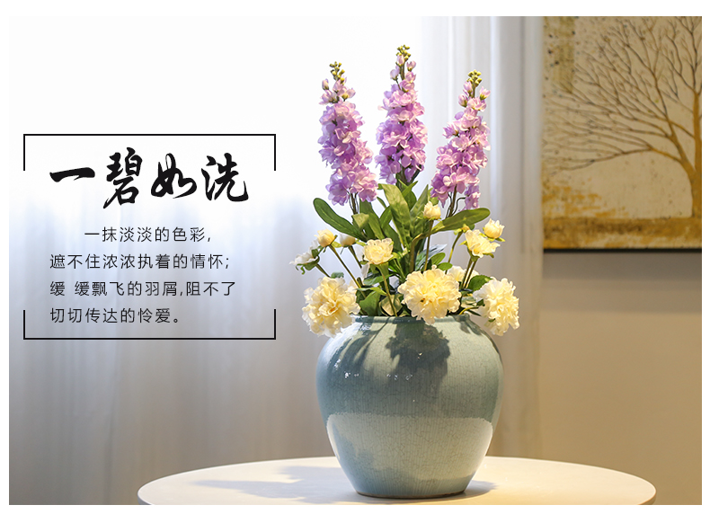 Mesa of jingdezhen ceramic vase crack glaze furnishing articles sitting room hotel villa decoration decoration flower implement simulation flower art