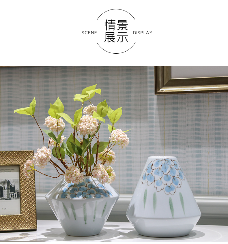 I and contracted ceramic vase furnishing articles sitting room ark, flower vase Nordic creative vase decoration furnishing articles