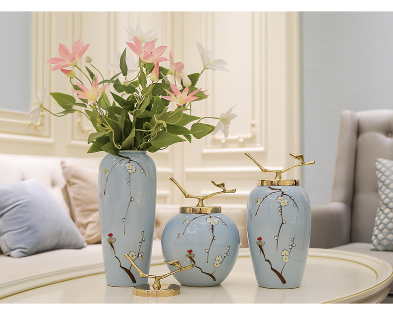 Jingdezhen mesa of I and contracted ceramic vases, flower arranging flower implement wine furnishing articles, the sitting room porch home decoration