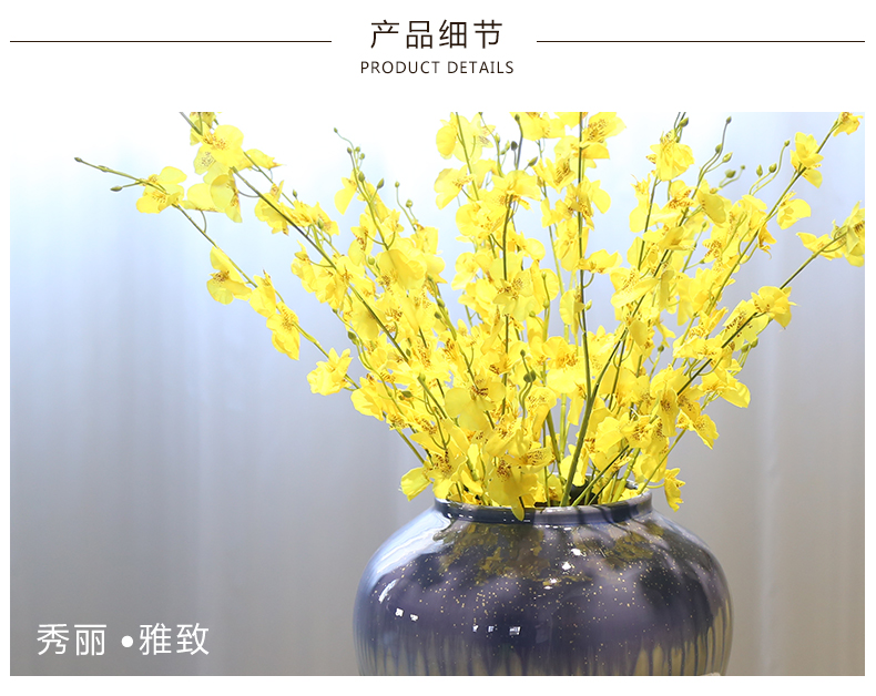 The New Chinese vase jingdezhen mesa sitting room porch desktop simulation flower flower adornment flowers, ceramic furnishing articles