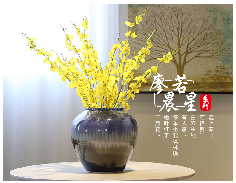 The New Chinese vase jingdezhen mesa sitting room porch desktop simulation flower flower adornment flowers, ceramic furnishing articles