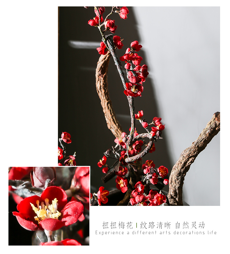 New Chinese style restoring ancient ways is coarse TaoHua device between example flower company in the hotel lobby sitting room club ceramic vase furnishing articles