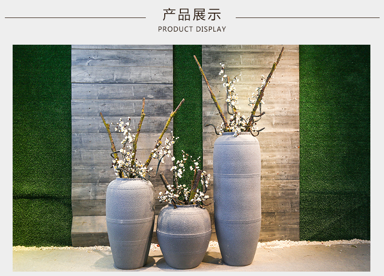 Jingdezhen ceramic vase retro nostalgia of large sitting room the hotel home decor simulation flower arranging flowers