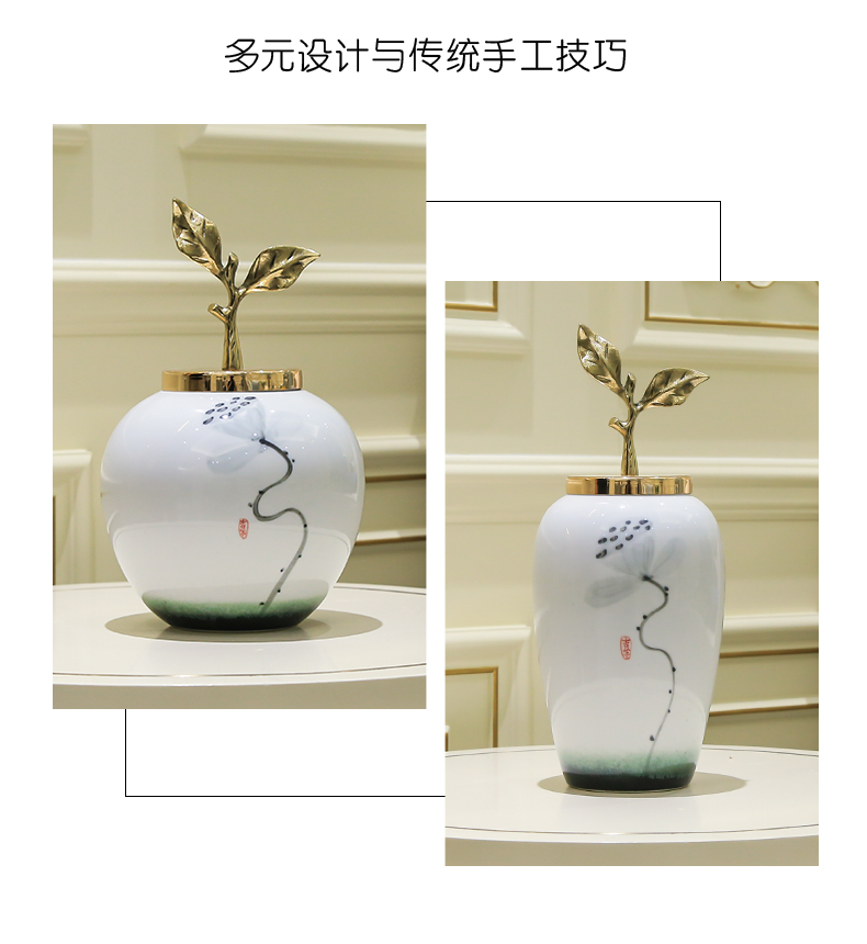 New Chinese style ceramic vase simulation TV ark adornment flowers the sitting room porch decoration table flower flower implement furnishing articles