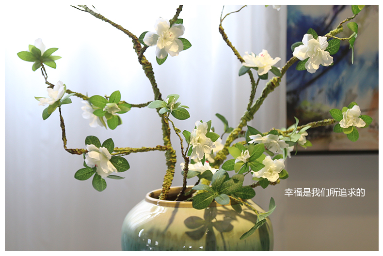 Jingdezhen ceramic vases, flower, flower implement new Chinese style mesa simulation flower decoration in the living room TV cabinet table furnishing articles