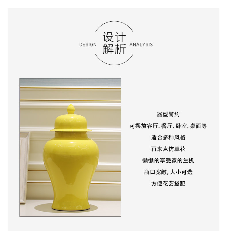 New Chinese style general as cans ceramic vase sitting room porch restaurant bedroom adornment simulation flower decoration furnishing articles