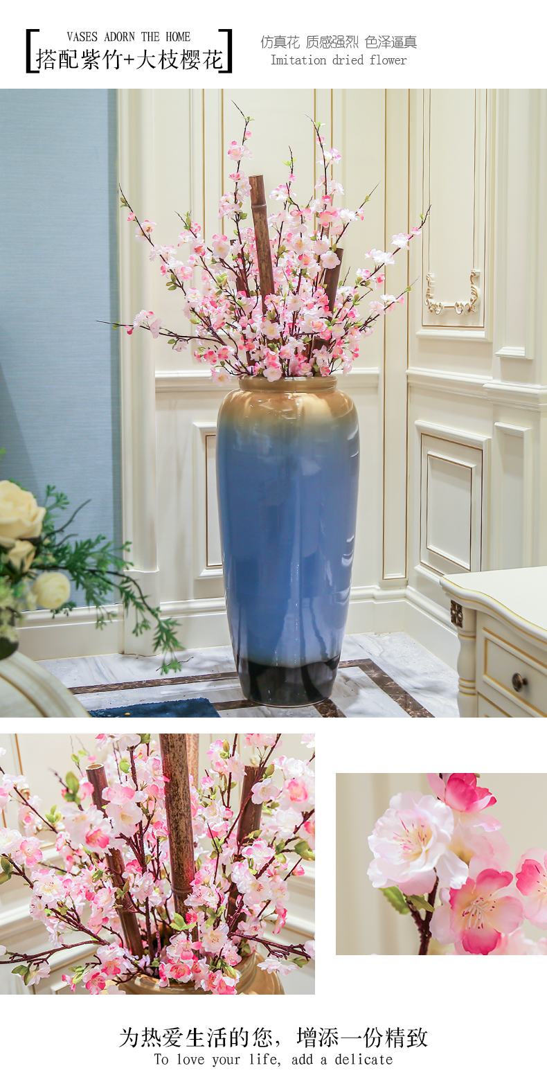 Jingdezhen ceramic vase of large sitting room villa flower arranging dried flower adornment furnishing articles I and contracted flower arranging flowers