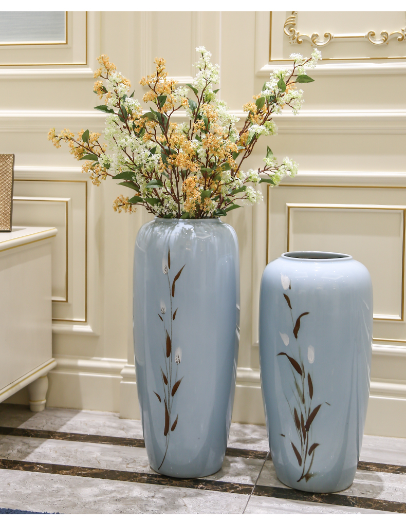 Jingdezhen of large vases, ceramic simulation dry flower adornment I and contracted sitting room porch Chinese flower arranging furnishing articles