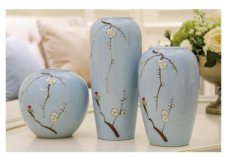 Jingdezhen mesa of I and contracted ceramic vases, flower arranging flower implement wine furnishing articles, the sitting room porch home decoration