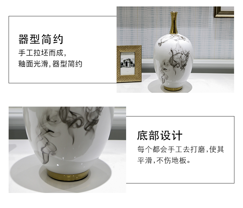 European ceramic vase mesa simulation flower arranging place of new Chinese style household soft adornment TV ark, porch decoration