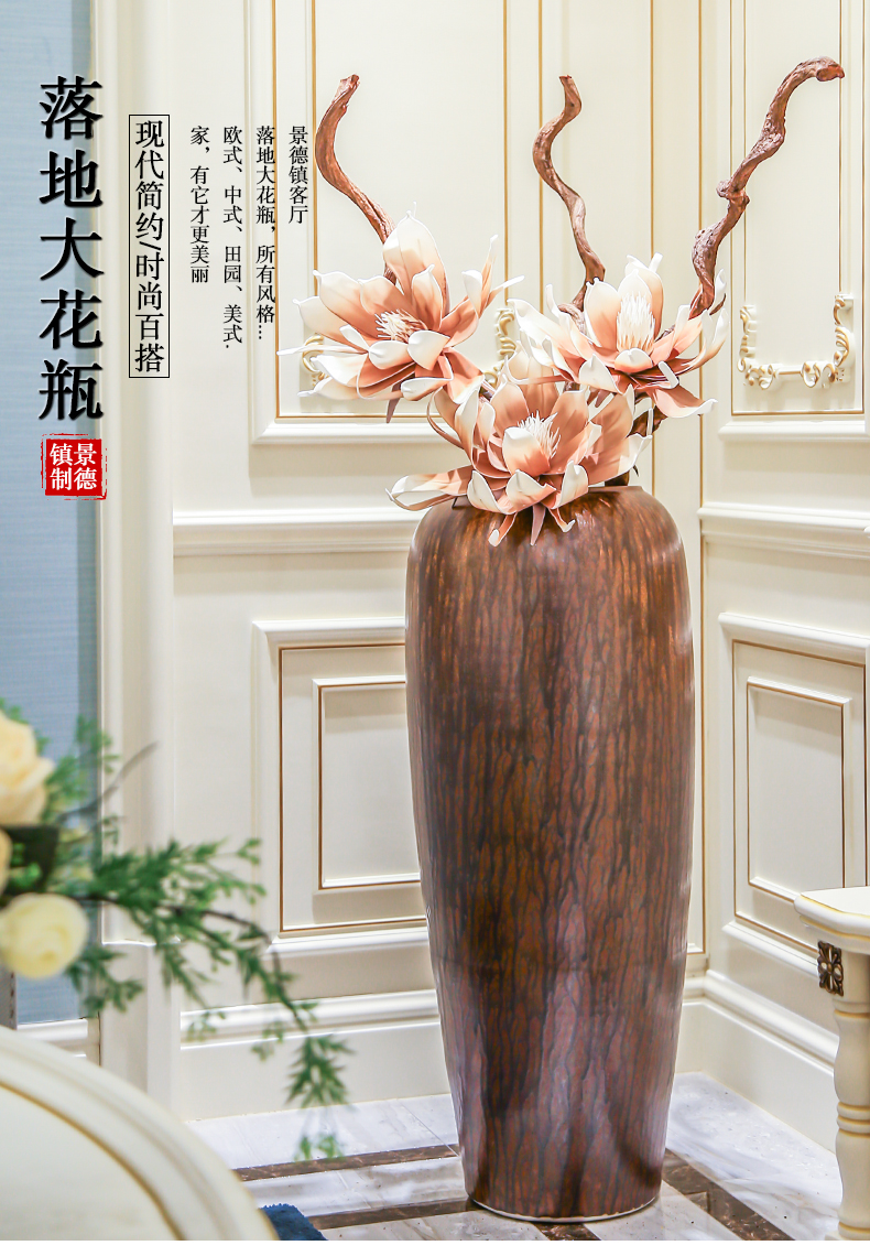 Jingdezhen ceramic vase of large hotel villa covers furnishing articles sitting room porch flower arranging, adornment is placed