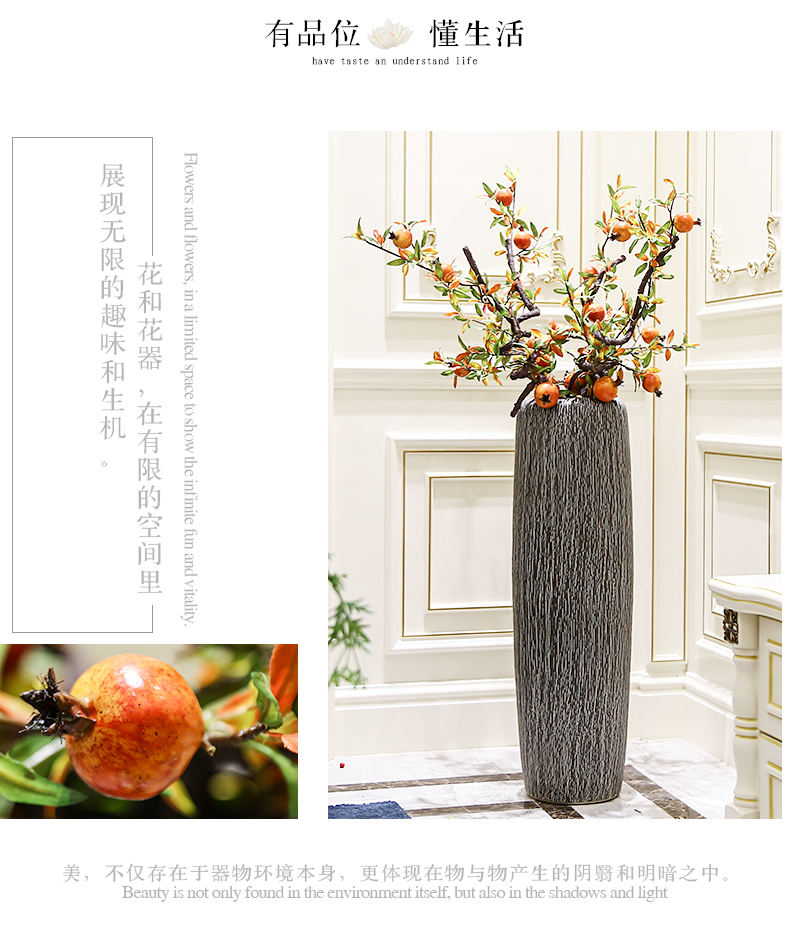 Jingdezhen ceramic creative of large vases, dried flowers, flower arrangement, I and contracted sitting room place, home decoration