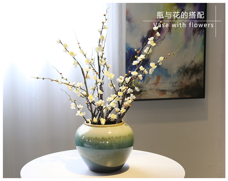 Jingdezhen ceramic vases, flower, flower implement new Chinese style mesa simulation flower decoration in the living room TV cabinet table furnishing articles