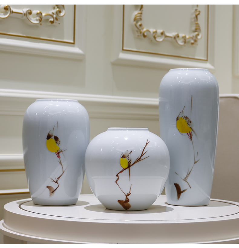 The Rural wind ceramic new Chinese style table vase table wine TV ark, porch place simulation flower flower flower