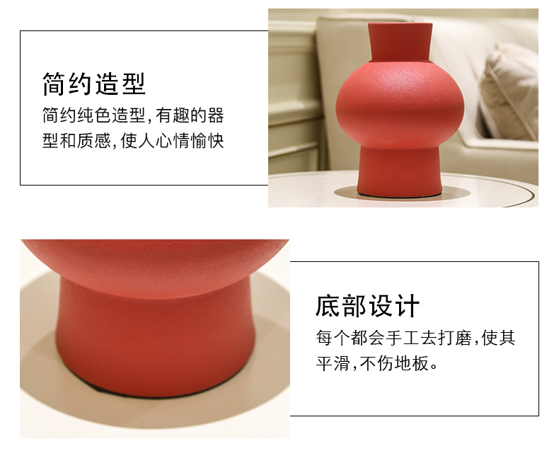 Jingdezhen contracted the scrub ceramic flower implement dried flower simulation decoration modern creative flower arranging flowers in the sitting room porch furnishing articles