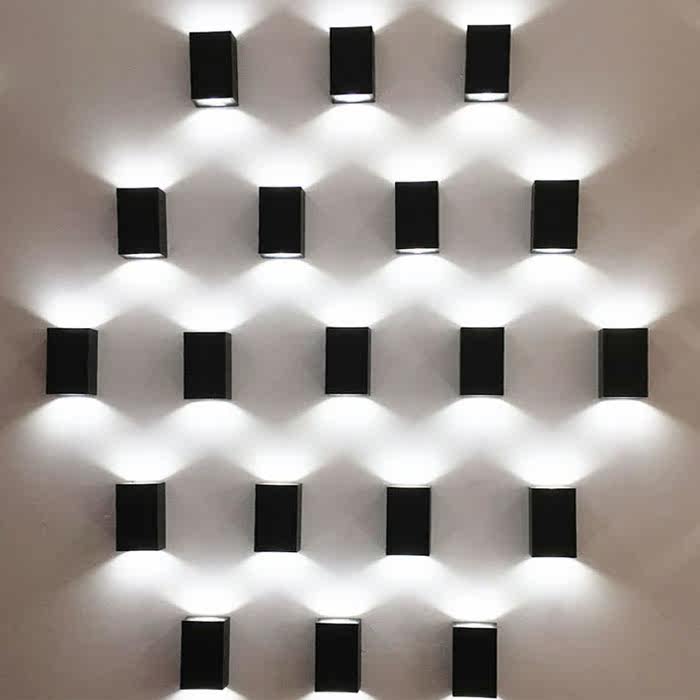 Spot LED outdoor wall lamp waterproof up and down irradiation lamp Double head Modern hotel Courtyard Garden External Wall Terrace Lamp