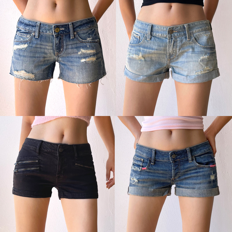 Original Low-Waisted Denim Shorts for Women, American Retro Y2K Style, American Hot Girl Sexy Tight-Fitting Hip-Hugging Slimming Hot Pants Original Low-Waisted Denim Shorts for Women, American Retro Y2K Style, American Hot Girl Sexy Tight-Fitting Hip-Hugging Slimming Hot Pants