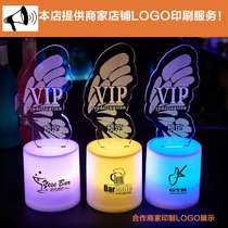 Bar VIP reserved table lamp Acrylic LED rechargeable luminous bar service table lamp new custom l