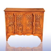 Thai specialty import solid wood carved shoe cabinet Southeast Asian style furniture decoration porch cabinet wall side table