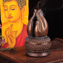 Hot sale incense burner retro nostalgic tea table Buddha house tree finger creative line incense tower incense Buddha hand incense plate