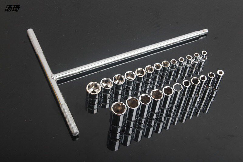 Exchangeable head T sleeve wrench Outer hexagonal T-shaped wrench t-character hand-made with maintenance tool suit