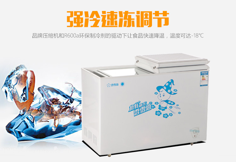 Tủ đông đôi nhiệt độ ngang SNOWSEA / Xiangxuehai BCD-212A làm lạnh và tiết kiệm năng lượng - Tủ đông tủ đông berjaya