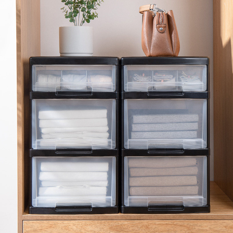 Underwear containing box drawer-type three-in-one home clothing Underwear Socks compartment Wardrobe Finishing Box of Storage Box God